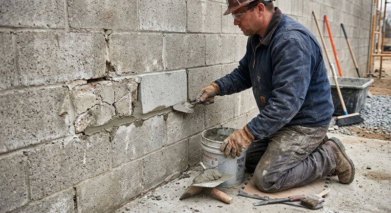 Cinder Block Wall Repair in Hollywood, FL