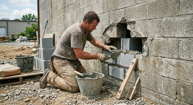 Cinder Block Wall Repair in Delray Beach, FL
